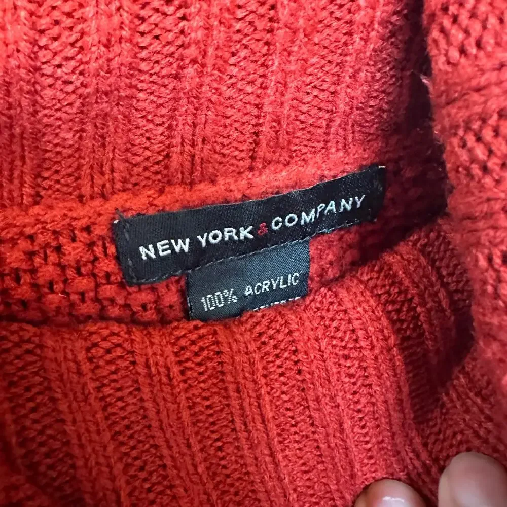 New York & Co. Red Turtleneck Sweater Size XL